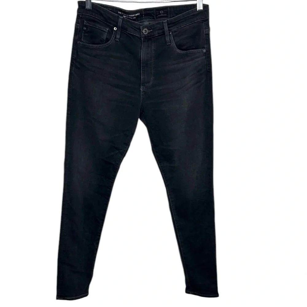Ag Adriano Goldschmied The Farrah Skinny Ankle Black Jeans Women Size 30R